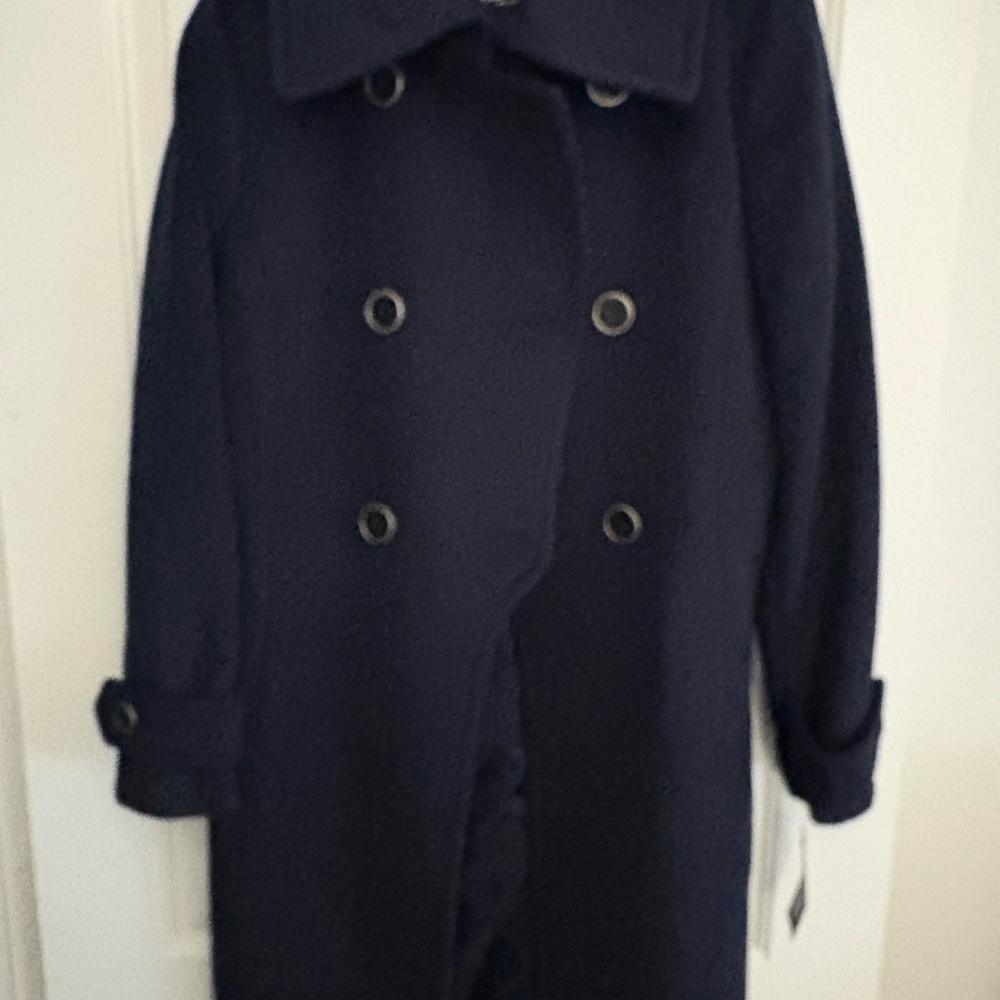 Rare NWT Double-Breasted Navy Coat (6)